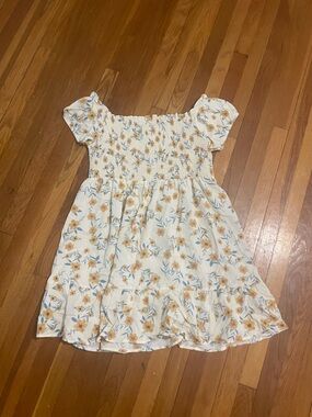 SHEIN 2XL Floral Mini Dress | Smocked Puff Sleeve Cottagecore Dress